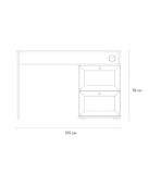 Bàn Làm Việc Alvis Trắng - 1 - Ảnh 9