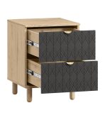 Tủ Đầu Giường Tedjons Leaf - 1 Xám Chì - Ảnh 4