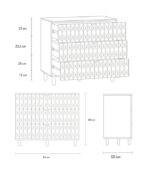 Tủ Ngăn Kéo Tedjons Leaf - 3 Trắng - Ảnh 9