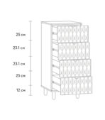 Tủ Ngăn Kéo Tedjons Leaf - 1.1 Xám Chì - Ảnh 9