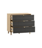 Tủ Ngăn Kéo Tedjons Leaf - 3 Xám Chì - Ảnh 2