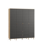 Tủ Quần Áo Tedjons Leaf - 4 Xám Chì