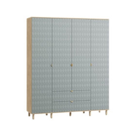 Tủ Quần Áo Tedjons Leaf - 4 Xanh Dương Nhạt