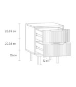 Tủ Đầu Giường Levante Xám Chì - 1 - Ảnh 11