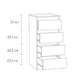 Tủ Ngăn Kéo Essen Trắng - 1 - Ảnh 7