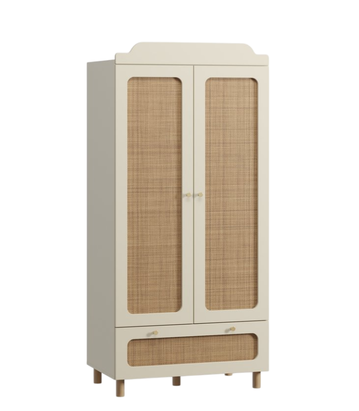 1 Tủ quần áo trẻ em Lindo Trắng Kem- 1 - Ảnh 1