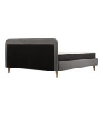 Giường Lightsy Nhung 140 Ultra Gray - Ảnh 3