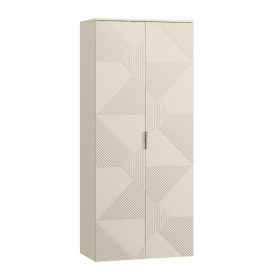 Tủ Quần Áo Shelton Trắng Kem-2