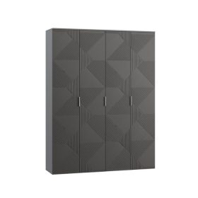 Tủ Quần Áo Shelton Xám Chì-4.1