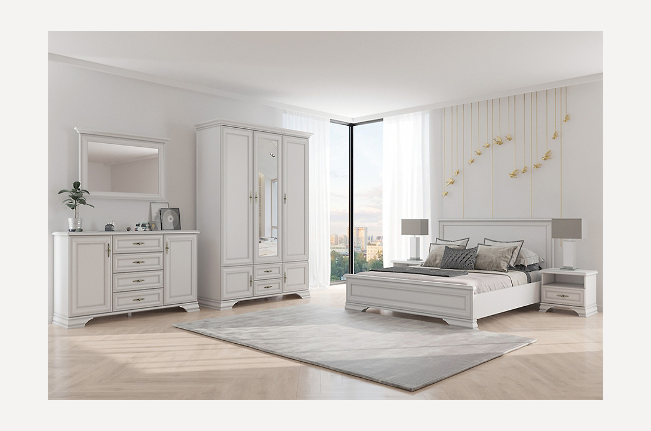 2190350 Combo phòng ngủ Innsbruck Trắng - Ảnh 1