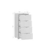 Tủ ngăn kéo Mont Blanc Line Trắng-1 - Ảnh 8