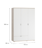 Tủ quần áo Stella Màu Gỗ Sồi- 3.1 - Ảnh 2