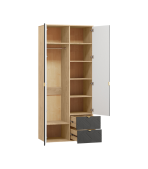 Tủ quần áo Mont Blanc Fancy Xám Chì-2 - Ảnh 2