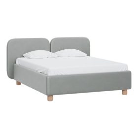 Giường Venta Nhung 160 Silver Xám Bạc