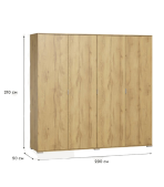 Tủ quần áo Stella Vân Gỗ Irish -4 - Ảnh 4