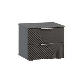 Tủ Đầu Giường Shelton Xám Chì-2