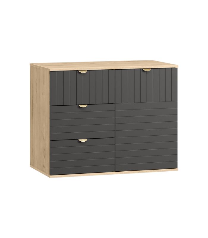 36 Tủ ngăn kéo Mont Blanc Line Xám Chì-1.1 - Ảnh 1