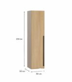 Tủ quần áo Kimball Màu Gỗ Sồi-1 - Ảnh 3