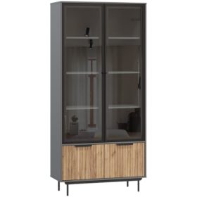 Tủ Trưng Bày Levante Xám Chì -1