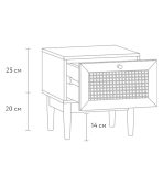 Tủ Đầu Giường Roshal Wood Vân Gỗ -1 - Ảnh 9