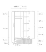 Tủ Quần Áo Levante Xám Chì - 2 - Ảnh 9