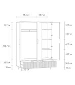 Tủ Quần Áo Levante Xám Chì - 3 - Ảnh 11