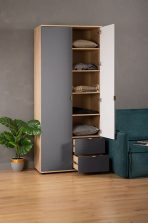 Tủ quần áo Mont Blanc Line Xám Chì-2 - Ảnh 6