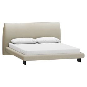 Giường Agami-Legs Vải Dệt 160 Latte Be Xám