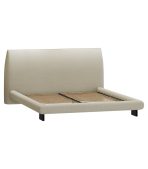 Giường Agami-Legs Vải Dệt 160 Latte Be Xám - Ảnh 3