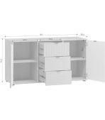 Tủ ngăn kéo Mont Blanc Line Trắng-2 - Ảnh 3