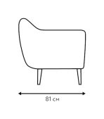 Ghế Sofa Đơn Bọc Nhung Rotterdam Danel Grafit - Ảnh 7