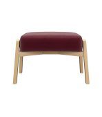 Ghế Đôn Chân Gỗ Bọc Nhung Hardy Ultra Berry