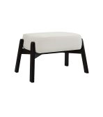 Ghế Đôn Chân Gỗ Bọc Vải Hardy Bucle White