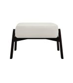 Ghế Đôn Chân Gỗ Bọc Vải Hardy Bucle White - Ảnh 2