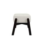 Ghế Đôn Chân Gỗ Bọc Vải Hardy Bucle White - Ảnh 8