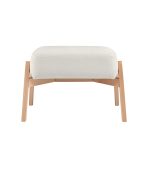 Ghế Đôn Chân Gỗ Bọc Vải Hardy Soft Milk - Ảnh 2