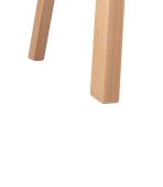 Ghế Đôn Chân Gỗ Bọc Vải Hardy Soft Milk - Ảnh 5