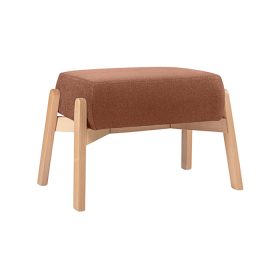 Ghế Đôn Chân Gỗ Bọc Vải Hardy Soft Terra