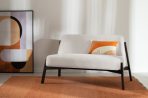Ghế Sofa Đôi Chân Gỗ Bọc Vải Hardy Bucle White - Ảnh 5