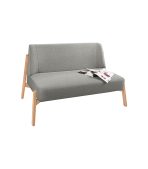Ghế Sofa Đôi Chân Gỗ Bọc Vải Hardy Soft Grey