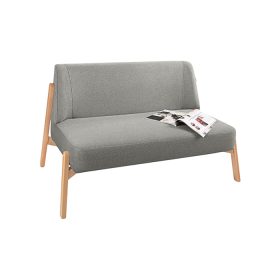 Ghế Sofa Đôi Chân Gỗ Bọc Vải Hardy Soft Grey