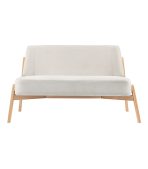 Ghế Sofa Đôi Chân Gỗ Bọc Vải Hardy Soft Milk - Ảnh 2