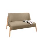 Ghế Sofa Đôi Chân Gỗ Bọc Vải Hardy Soft Toffe