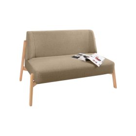 Ghế Sofa Đôi Chân Gỗ Bọc Vải Hardy Soft Toffe