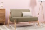 Ghế Sofa Đôi Chân Gỗ Bọc Vải Hardy Soft Toffe - Ảnh 4