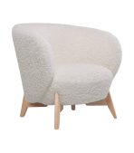 Ghế Sofa Đơn Bọc Vải Lông Cừu Tilar Dobby Cozy Milk