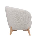 Ghế Sofa Đơn Bọc Vải Lông Cừu Tilar Dobby Cozy Milk - Ảnh 11