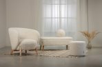 Ghế Sofa Đơn Bọc Vải Lông Cừu Tilar Dobby Cozy Milk - Ảnh 5