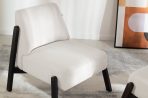 Ghế Sofa Đơn Chân Gỗ Bọc Vải Hardy Bucle White - Ảnh 3
