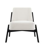 Ghế Sofa Đơn Chân Gỗ Bọc Vải Hardy Bucle White - Ảnh 2